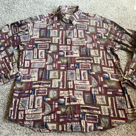Woolrich Button Down Fly Fishing Plaid Shirt XL - Picture 3 of 5